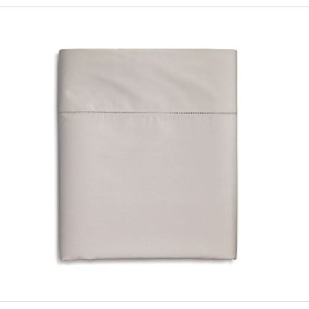 Hudson Park Collection Egyptian Percale Flat Sheet, Queen, Vanilla Sky NWT
